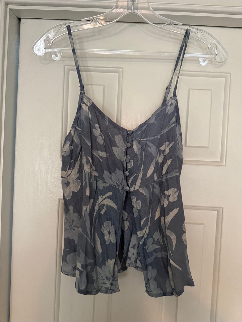 O'Neill Slate Blue Floral Spaghetti-Strap Cami